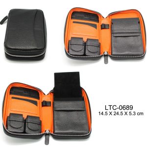 PU Travel Leather Case Orange